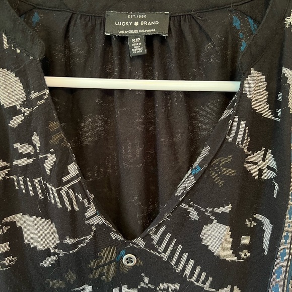 Lovely Lucky Brand Embroidered Peasant Top, Small - Picture 5 of 9
